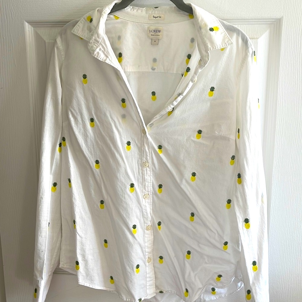 J. CREW pineapple collared shirt